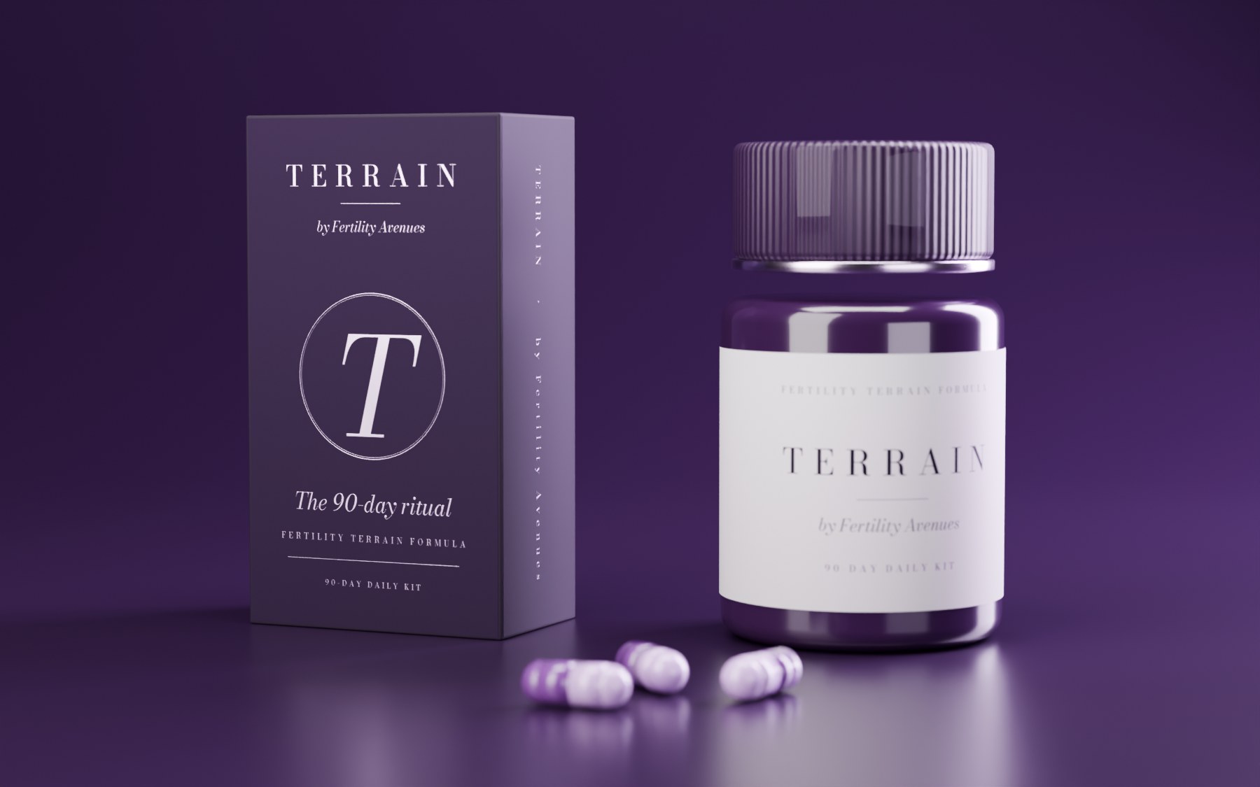 Terrain by Fertility Avenues, 90-day daily kit